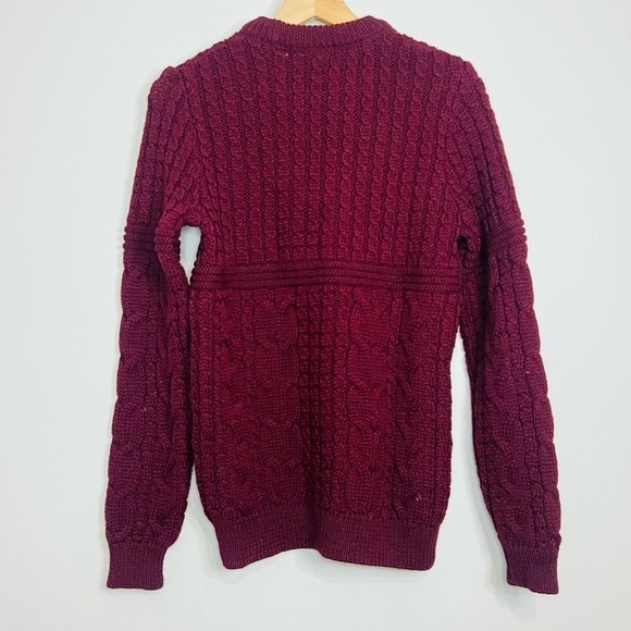 Fisherman Knit Merino Wool Double Knit Sweater Small - Picture 5 of 5